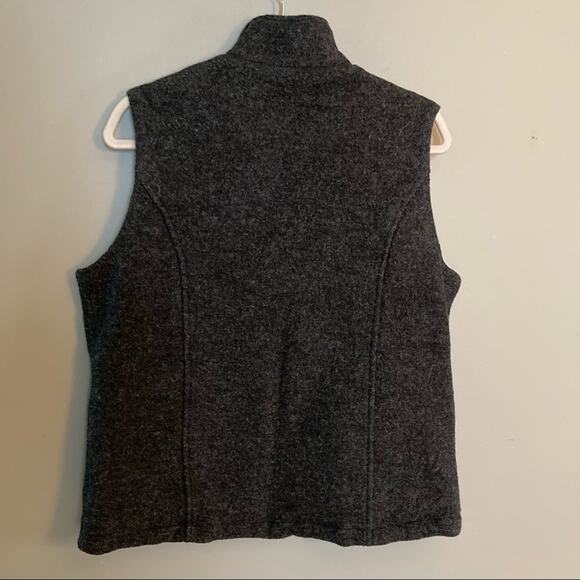 Woolrich Vest Medium 100% Wool Grey Zip Outdoor  GORPcore Granola - Picture 4 of 9